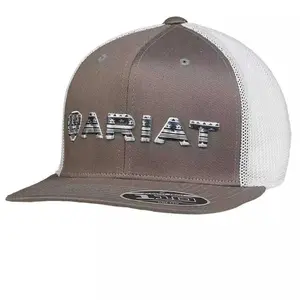 Ariat Unisex Embroidered Grey Mesh Back Snapback Hats