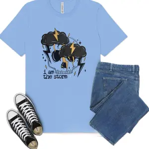 Bella+Canvas Jersey T-Shirt I Am The Storm Design