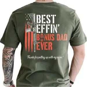 Effin’ Best Bonus Dad Ever Vintage T-shirt, Father's Dad Gifts Idea, Father's Dad Shirt, Father’s Day Gift, Classic Unisex Appreciation Shirt.