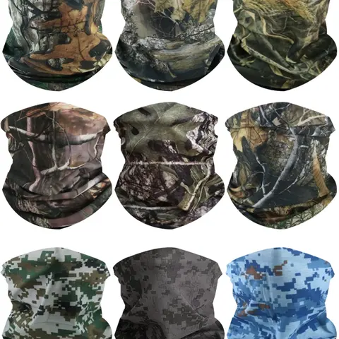 9Pcs-Men's Baracuda Mask Set , Upf Protection, Windproof Dustproof Neck Gaiter Masks, Breathable Design, Multi-Color Options, Unisex, Outdoor Dustproof Mask