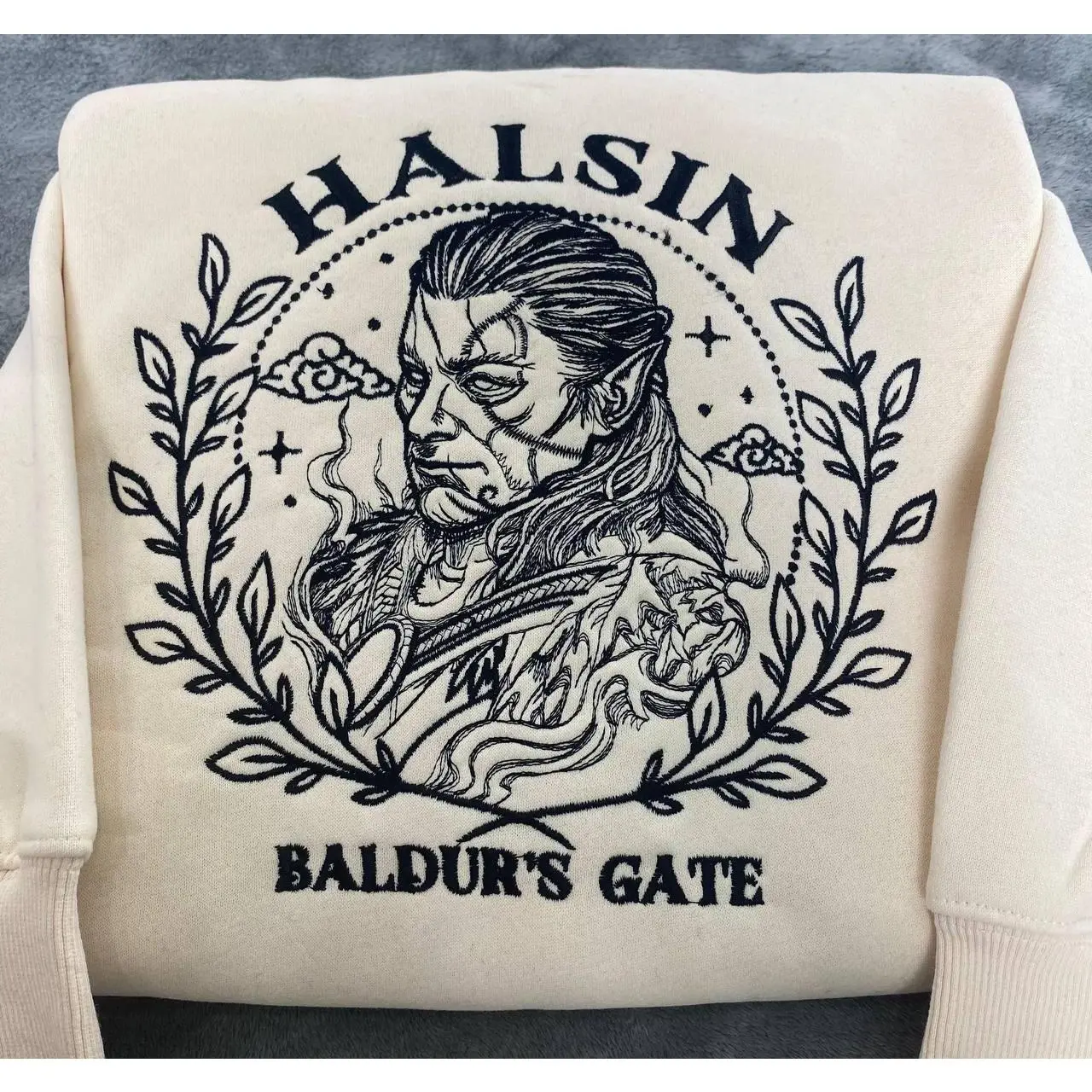 Halsin embroidered hoodie, Baldur's Gate embroidered sweatshirt, bg3 shirt, gift for gammer