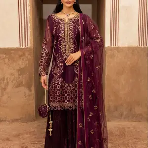 Zahra Rubab Elegant 3 pc Suit w/ bag