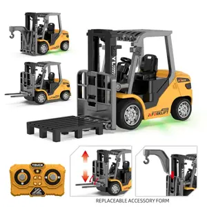 Remote Control Forklift 2.4g Wireless Alloy Material Speed Adjustment Realistic Operation Kids Engineering Toy Best Boy Birthday Gift