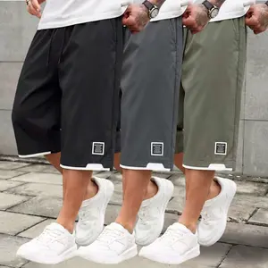 Men’s 3-pack summer lightweight shorts with elastic waistband and drawstring; breathable, quick-drying, minimalist loose casual shorts that are versatile—suitable for everyday commuting and outdoor sports.