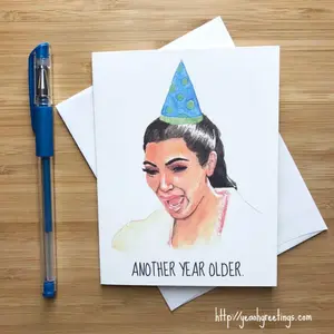 Funny 'Another year older' Birthday Card, Crying Birthday Greeting Card, Funny Birthday, Armenian, Armenia, Happy Birthday Card Girlfriend,