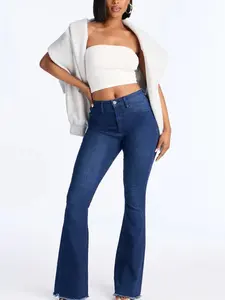 She Ate High Rise Stretch Flare Jeans - Dark Wash