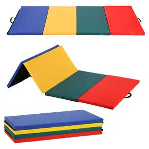 BestOffice Gymnastics Mats Foldable Tumbling Mats Portable Gymnastics Exercise Mat Thick Gymnastics Tumbling Mats Pad Home Exercise Panel Mat With Carrying Handles