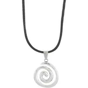 POYAMUSE Chunky Spiral Swirl Necklace - Aesthetic Grunge Jewelry for Trendy Looks, Boho Choker Necklace - Bohemia Jewelry for Women