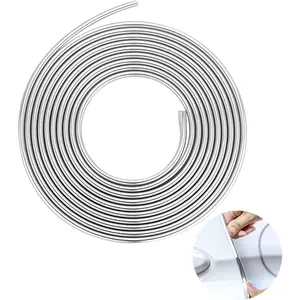 Door Edge Guards Chrome  Universal U Shape Moulding Trim Strip Automotive Guard Door Protector Decorative for Sedans, , SUV, ATV (32FT, )