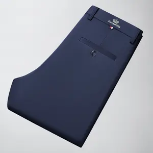 Men’s high-end summer–autumn dress pants, straight-leg casual trousers suitable for formal occasions and home leisure wear; men’s formal attire.