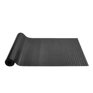 VEVOR Garage Floor Mat, TikTokShopBlackFriday, 177.17 x 43.31 inch PVC Garage Flooring Roll, Non-slip Diamond Texture, 106.56 sq.ft Covering Space, Garage Mats for Under Cars, for Gyms Boats Car Trailer, Black
