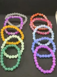 10pcs Random Beaded Stretch Bracelet (Random Shipping)