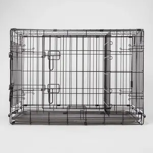 Wire Collapsible Dog Crate - Boots & Barkley Black XS/S