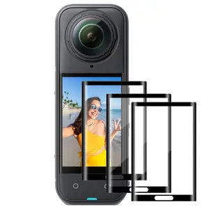 K&F CONCEPT Camera LCD Screen Protector for Insta360 X4/X5, 3-Pack 9H Hardness Curved Edge Tempered Glass, Scratch-Resistant, Bubble-Free, Dust-Repellent Protection Accessory