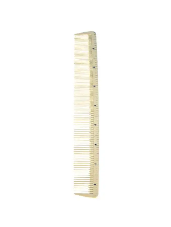 Burmax Salon Chic Cutting Comb White - 7 1/2" w/ Measuring Marks