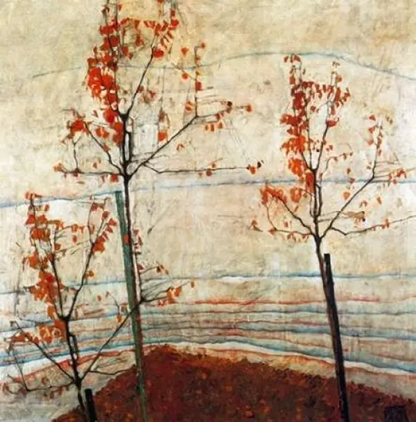 Autumn Trees 1911 Poster Print by Egon Schiele - 12 x 12 - Small