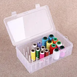 24/42 Axis Plastic Thread Box, Home Sewing Thread Organizer, Multi-Functional Transparent Thread Set Storage Box, Household Essentials