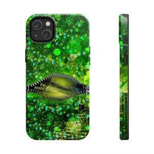 Funny Green Christmas Phone Case – Gr!nch Cartoon Inspired Phone Case for iPhone 17 16 15 14 13 12 11 Pro Max X XR XS SE & Galaxy S25 S24 S23 S22 S21 | Sparkling Festive Holiday Case, Retro Green Glitter Cover, Sparkle Xmas Gift for Her Women Girls
