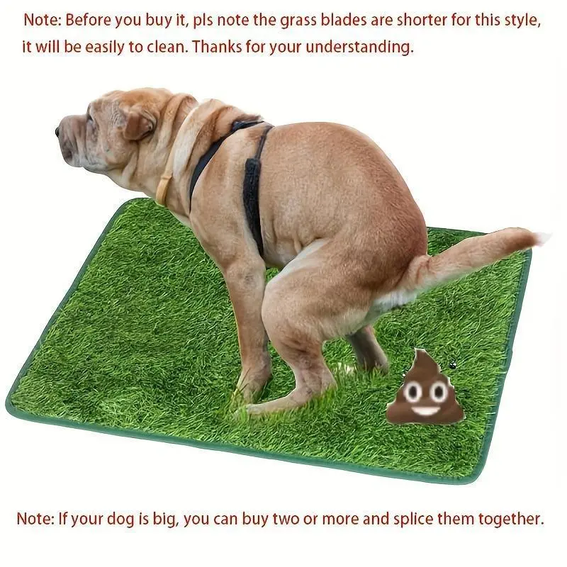 Washable Dog Potty Training Mat - Odor-Control Artificial Grass Pad with Green Grass & Black Base, Reusable Puppy Pee Pad for Indoor/Outdoor Use Clean