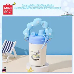 Snoopy Ocean Diary Series 500mL/16.91oz Insulated Straw Cup With Handle For Daily Hydration,Hot & Cold Retention ,Holiday Holiday & Holiday Haul