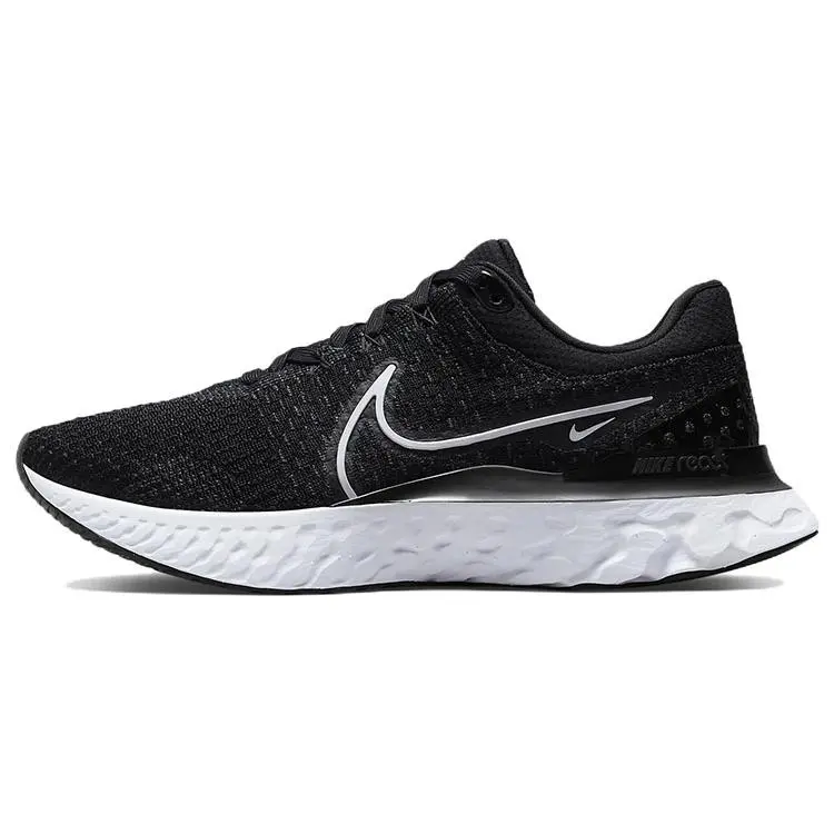 Nike React Infinity Run Flyknit 3 Black White Breathable Low Top Casual Running Shoes Men's DH5392-001