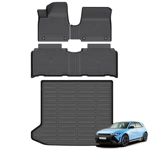 Depituu For Hyundai Ioniq 5 2022-2024 2025-2026 (with Unmovable Console) Floor Mats & Cargo Liners, All Weather Floor Mats,Waterproof Anti-slip Durable Floor Mats Car Accessories Autos Protector Automotive,auto accessories,car essentials,car accessories