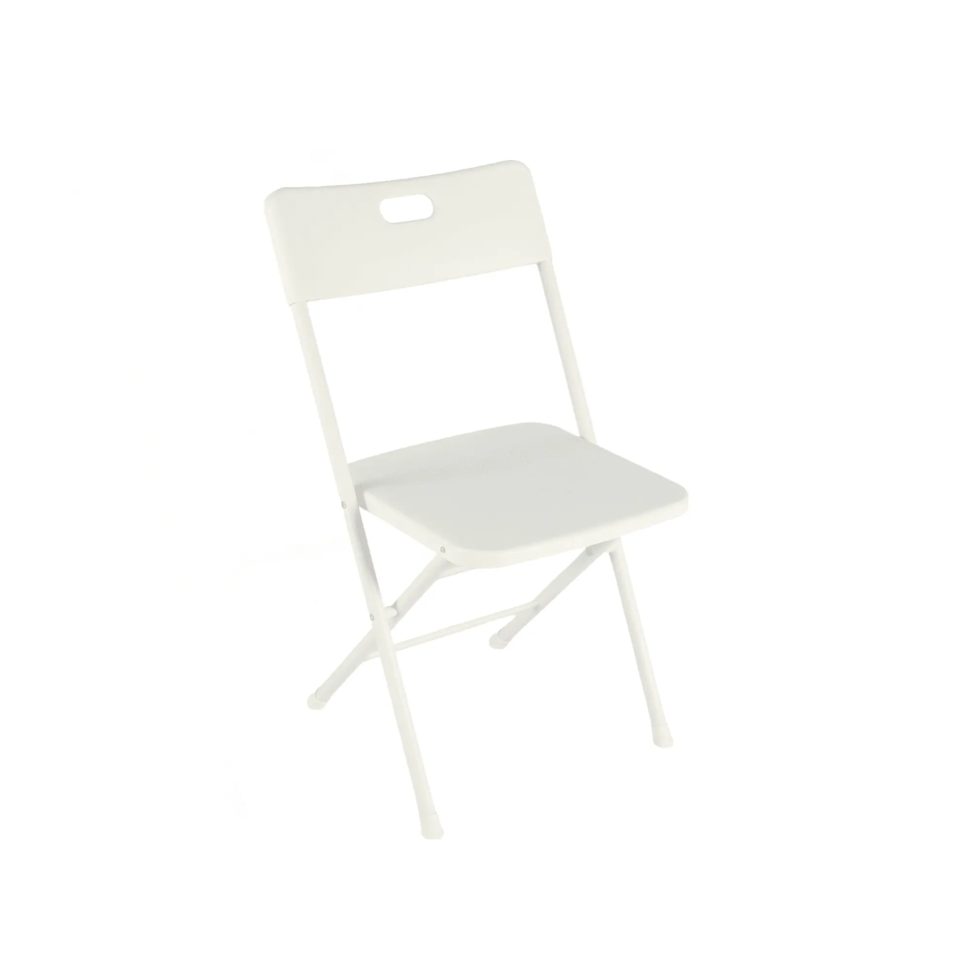 Mainstays Resin Folding Chair with Carry Handle, White