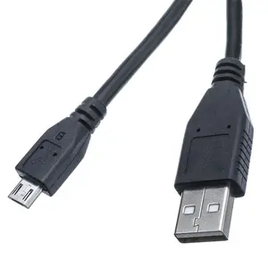 Cable Wholesale  Black Micro USB 2.0 Cable, Type A Male & Micro-B Male - 1.5 ft.