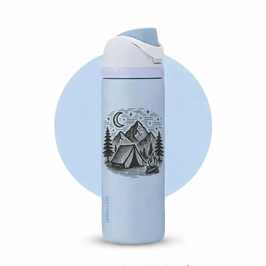 Owala FreeSip Insulated Stainless Steel Water Bottle - Camping & Mountain Night Edition 24oz 32oz