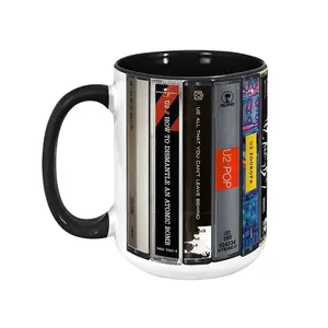 U2 Cassette Tape Mug, Retro Album Spines Coffee Cup, Irish Rock Band Fan Gift, Joshua Tree Music Decor