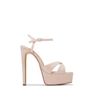 Hot Bombshell Platform High Heels - Nude