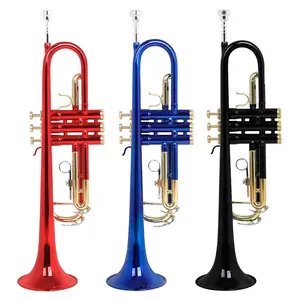 SLADE Bb Trumpet, 1 Count Colorful Brass Instrument, Musical Instrument for Beginners, Wind Instrument for Students, Music Accessories
