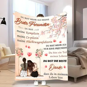 1 Comfortable Cherry Blossom Tree Print Romantic Style Flannel Blanket, Soft and Warm, Perfect Gift for Best Friends and Family, Ideal for Napping, Camping, Travel, and Home Decor X