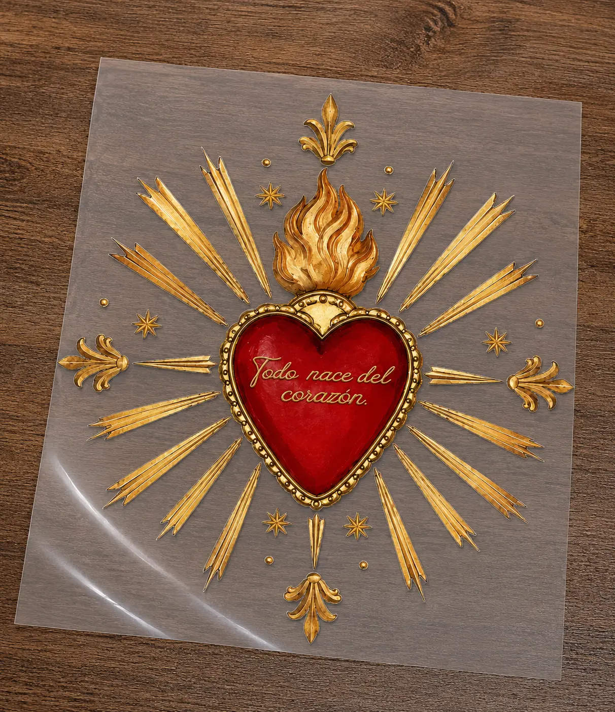 Todo nace del corazón | Sacred Heart | Transfer DTF para Playera | Listo para Prensar | Heat Transfer