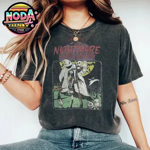Vintage Halloween Jack And Sa..lly Oogie..Boogie Lock Shock Barrel Shirt Nightmare Before Christmas Tshirt Spooky Season land