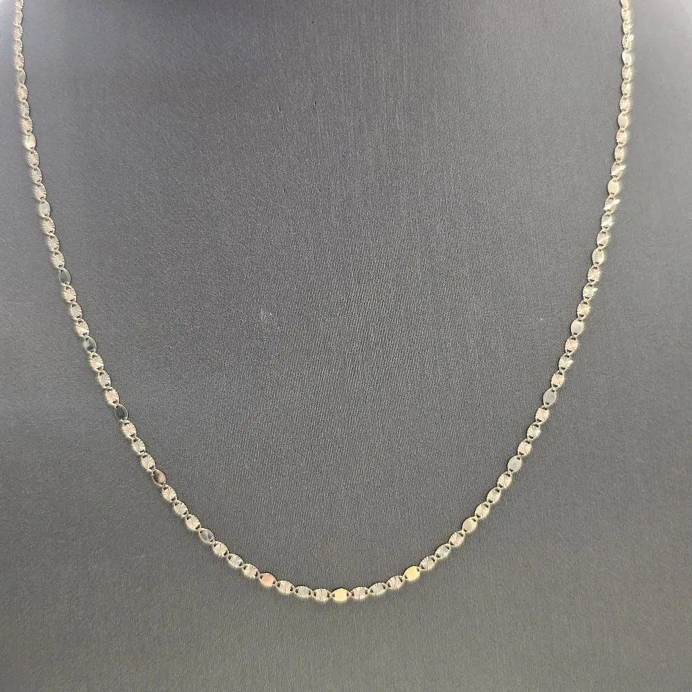 14k Gold Three Tone Gold Chain - Elegant 18" Necklace Design in Gold Tones