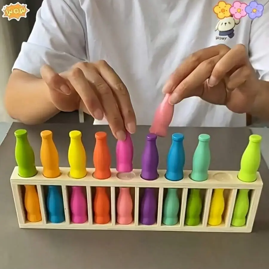 21-Piece Color Challenge Bottle Puzzle Game Set, Memory & Logic Training, Includes 21 Color-Coded Bottles & Storage Box, Perfect for Parties, Family Fun Game