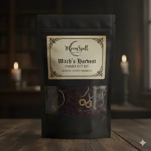 MoonSpill Studio Witch's Harvest Simmer Pot Kit - Mystical Potent Aromatics for Enchanting Rituals