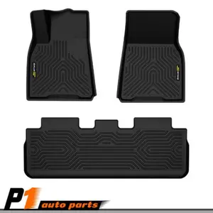 Anti-Slip Floor Mats Fit For 20-23 Tesla Model Y All Weather Liner TPE Carpets