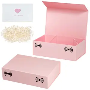Pink Gift Box,10.7'x7'x2.8' Christmas Gift Boxes Bridesmaid Groomsman Proposal Boxes, Wedding Storage Box