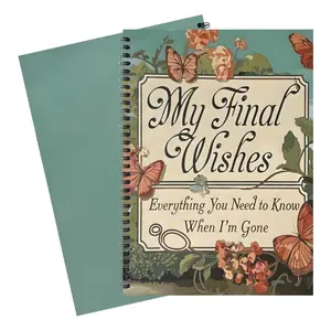 End-Of-Life Planning Notebook, Spiral Bound My Last Wishes Organizer, Store Letters and Funeral Preferences, Essential Legacy Management Tool
