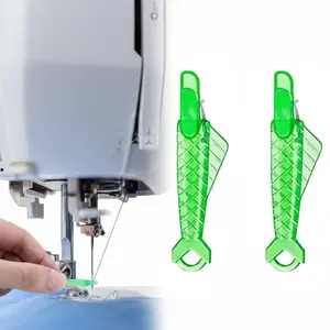 Needle Threader Tool for Sewing Machine, Easy Threading Aid for Seniors, Needle Eye Locator, Anti-Slip Grip, DIY Embroidery Craft Accessories, Quick Thread Guide for Sewing, Quilting, Home Supplies, Sewing Tools