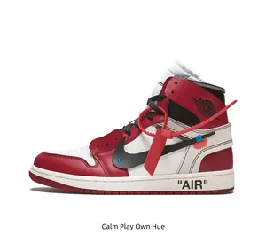 Vintage Deconstructed Two-Tone High Top Leather Trainers Red White Spliced Upper Shock Absorbing Cream Outsole Fashion Daily Walking Sneakers