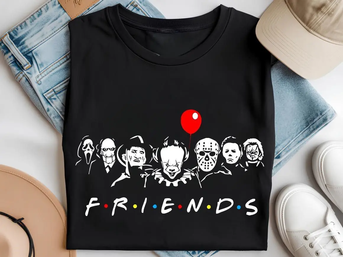 Friends Halloween Shirt, Horror Movie Shirt, Horror Movie Killers Tshirt, Halloween Tees, Spooky Season, Halloween Graphic Shirt