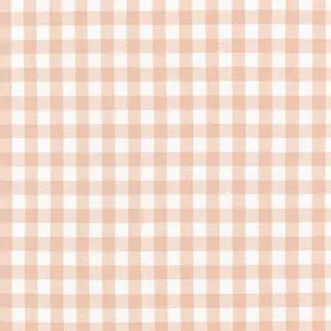 Custom Made Fitted Sheet for Moses Basket in Light Peach Cotton Gingham