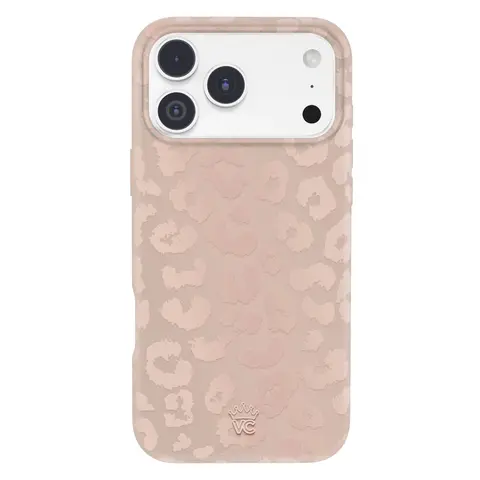 Velvet Caviar Nude Leopard Print Velvet Smartphone Casing - Stylish, Shockproof, Durable TPU-Polycarbonate Protective Cover, Wireless & Magnetic Drop Protection, Mobile Phone Accessories for iPhone 18 Pro Max,18 Pro,17,16,15 & More