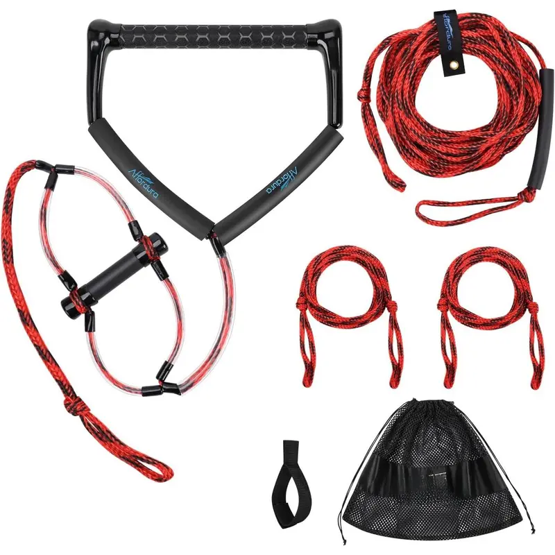 Wakeboard Rope 75 Water Ski Rope with Handle Ski Ropes for Watersports, Ski Tow Rope for Tubing 4 Sections Tube Tow Rope for Watersports, Storage Bag Included
