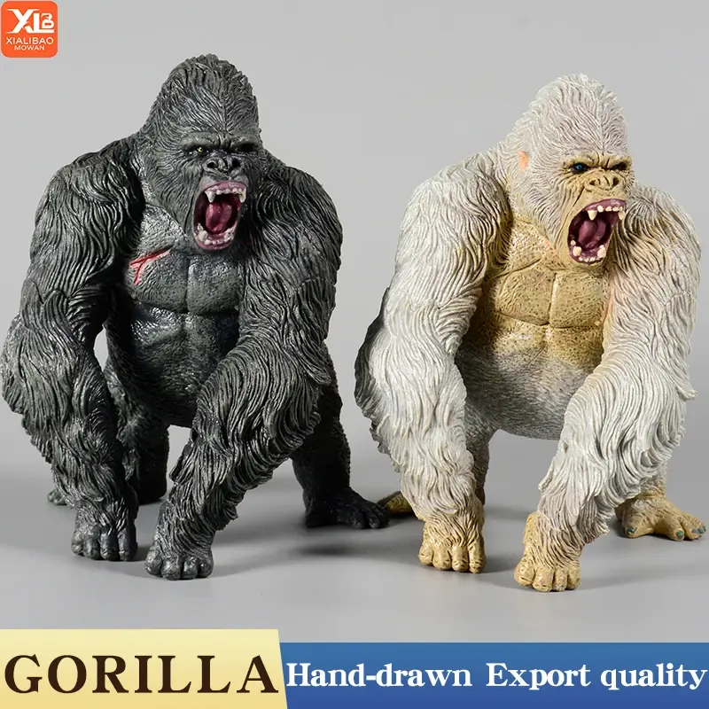 Large King Kong Monkey Action Figures - Solid Simulated Wild Animal Models Gorillas Apes Chimpanzee Toy for Kids Gift