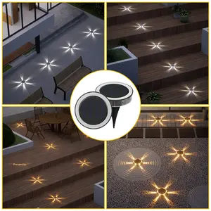 Solar-powered underground lights, suitable for outdoor courtyards, gardens, balconies, steps, decorative lawns, ground-mounted lights, and stair step lights