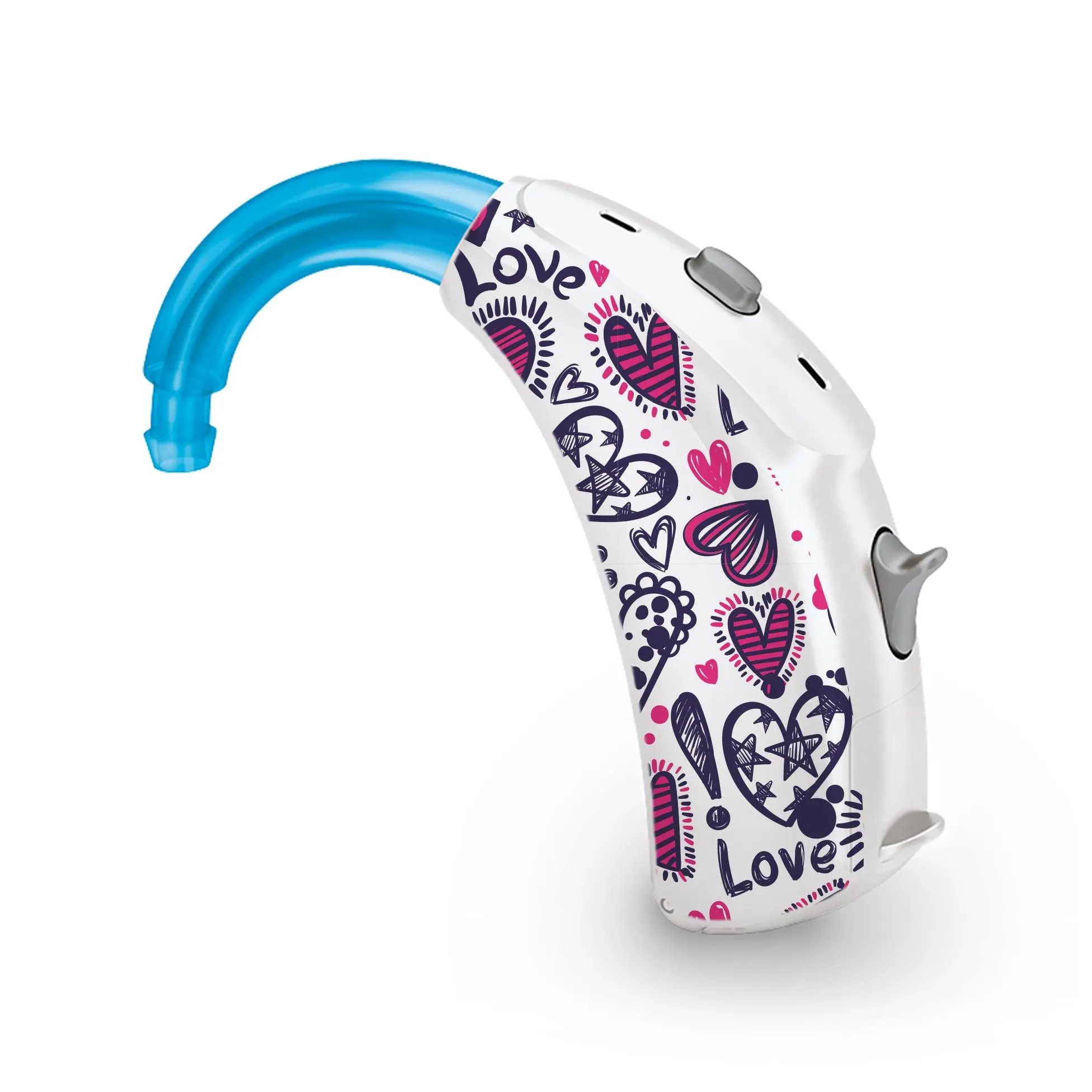 Love Hearts Hearing Aid and CI Skins